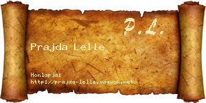 Prajda Lelle névjegykártya